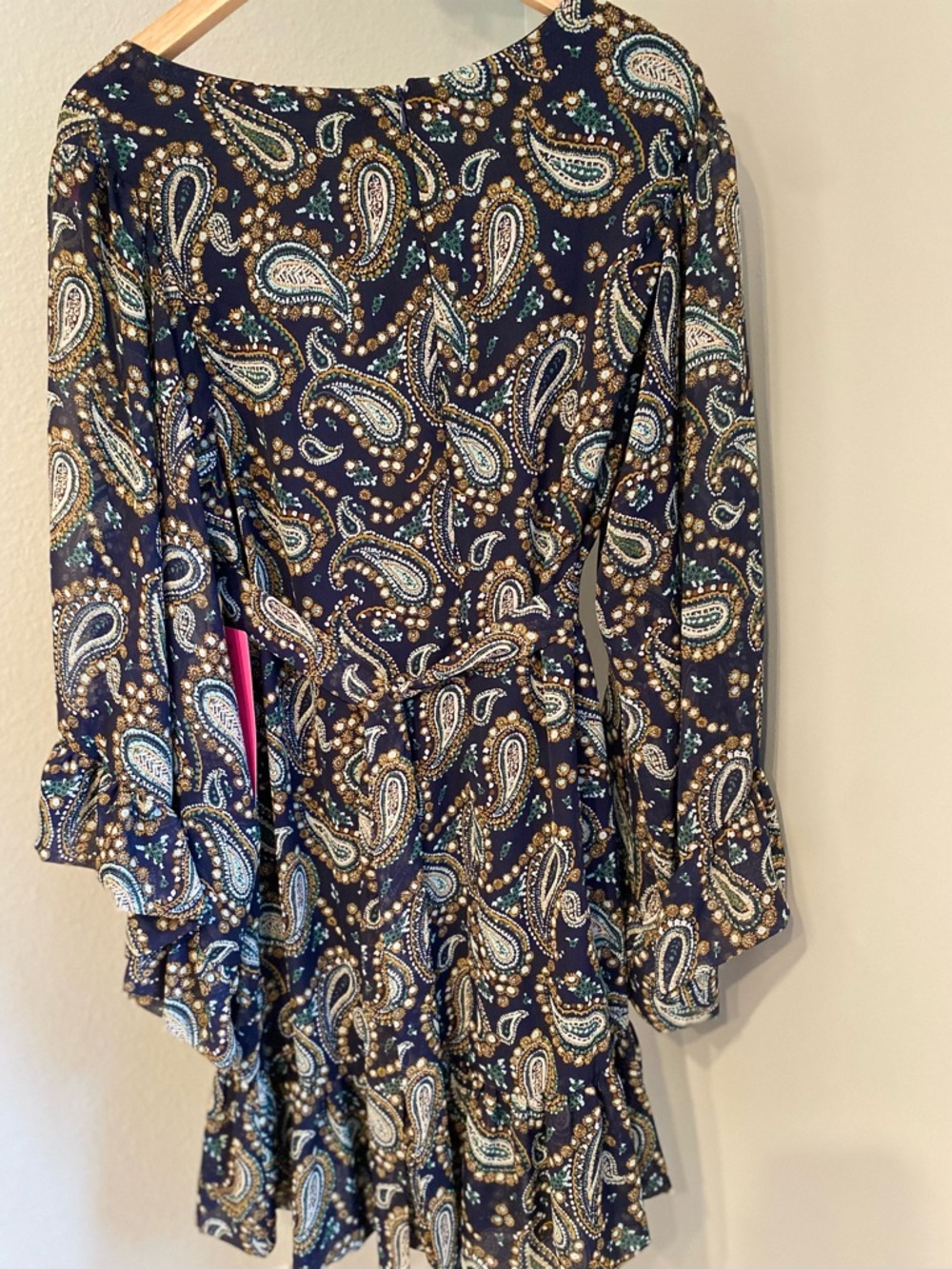 Betsey Johnson Paisley Dress with Teal & Gold Accents - Picture 6 of 6